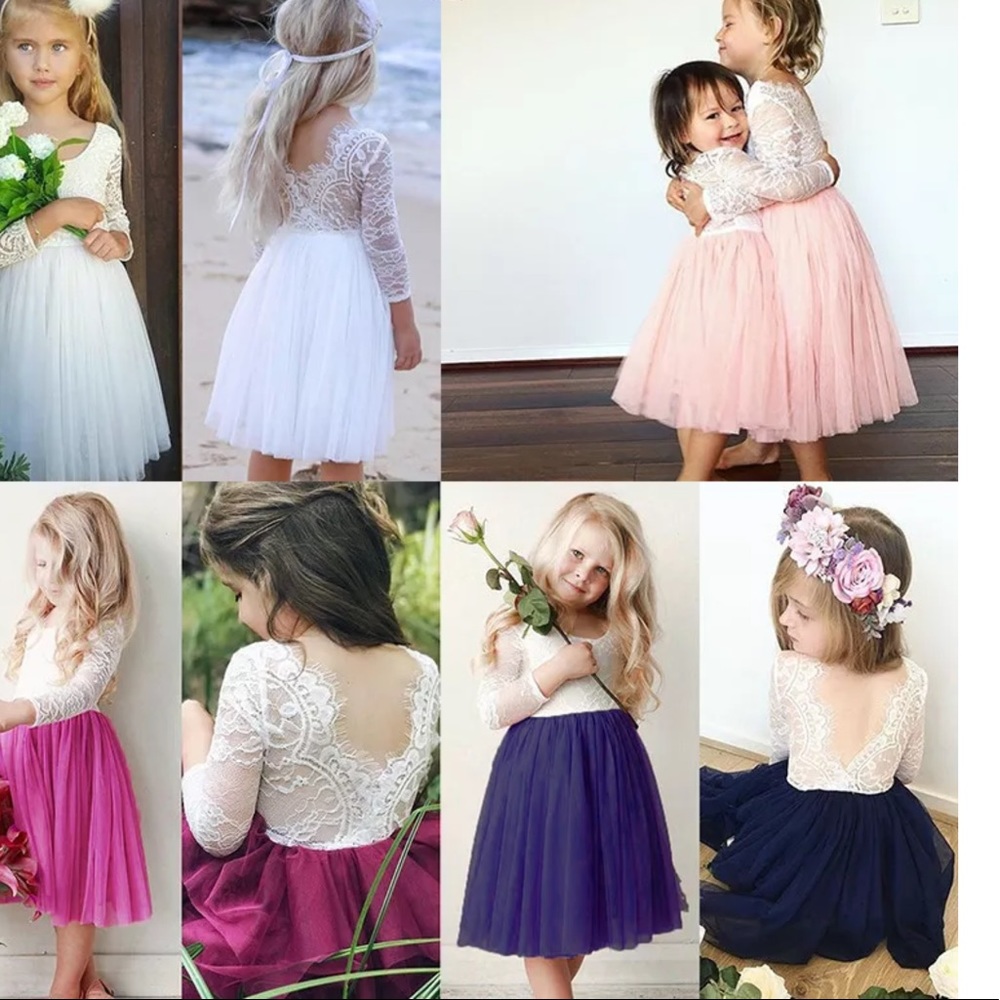 New Beautiful Navy & white tulle bottom dress
